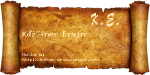 Küfner Ervin névjegykártya